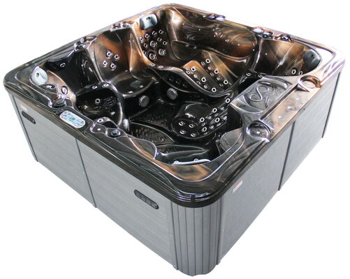 7803 6-Person Outdoor Spa Tub 150 Jets European Design Freestanding Square Shape Air Whirlpool Massage Balboa Control System