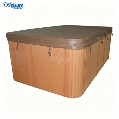 Dark Brown Modern Eco-Friendly Rectangle Spa Hot Tub Cover Waterproof
